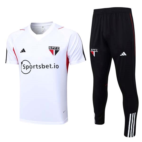 Maillot Sao Paulo Ensemble Complet 2023-24 Blanc Noir